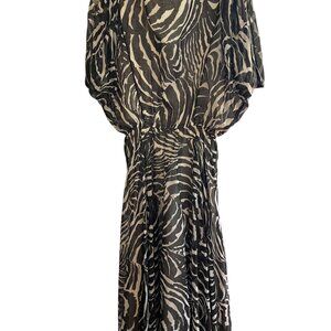 Vintage XL zebra 1980's made in the USA Cotton dress
